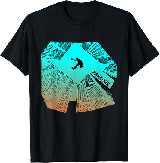 Parkour City Ninja Free Running Gift T-Shirt - T-Shirt | Black