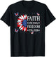 Faith Freedom 250 Years 2026 Sunflower Floral 4th of July T-Shirt - T-Shirt | Black
