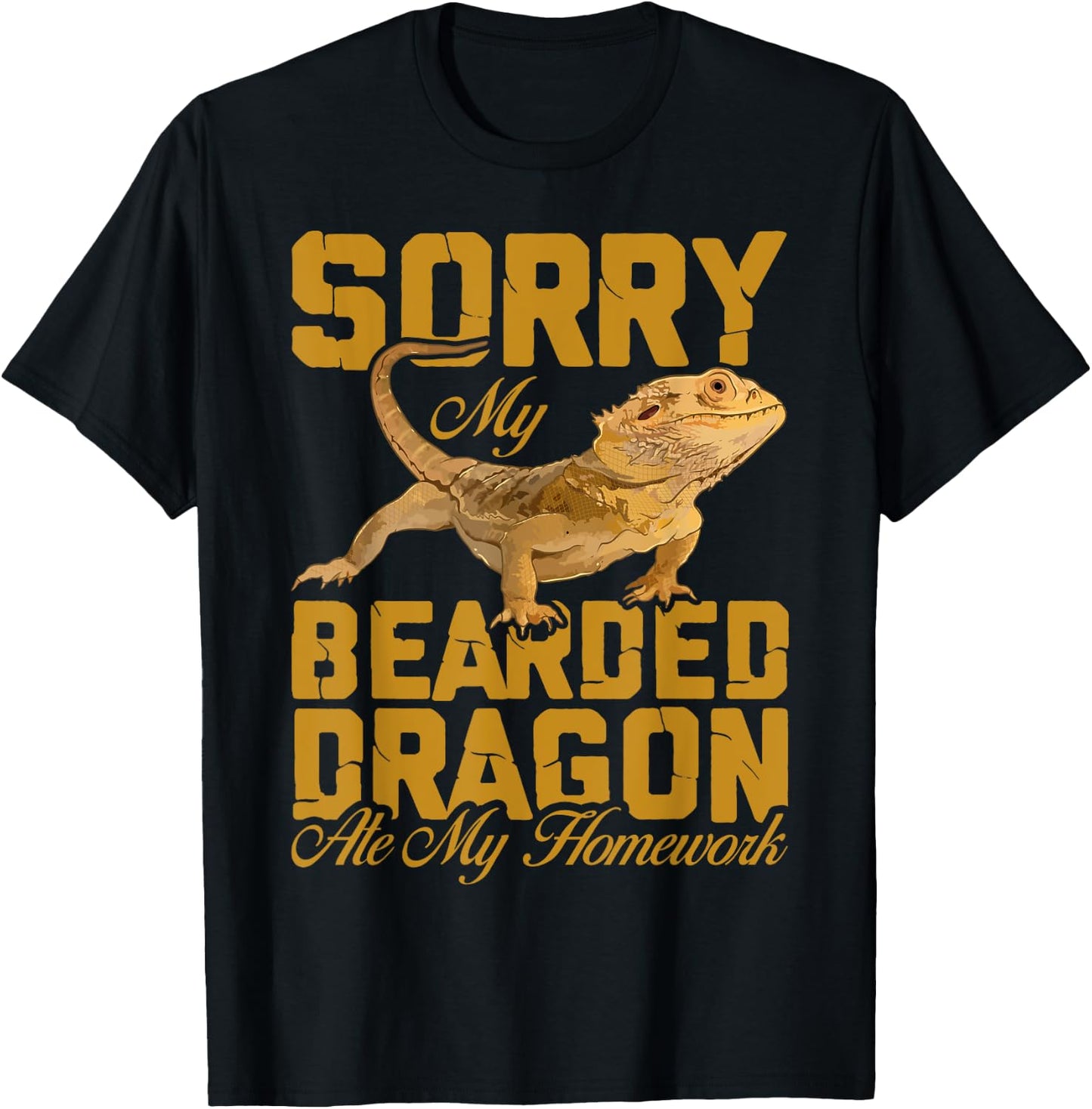 My Bearded Dragon Ate My Homework Bearded Dragon Boys T-Shirt - T-Shirt | Black