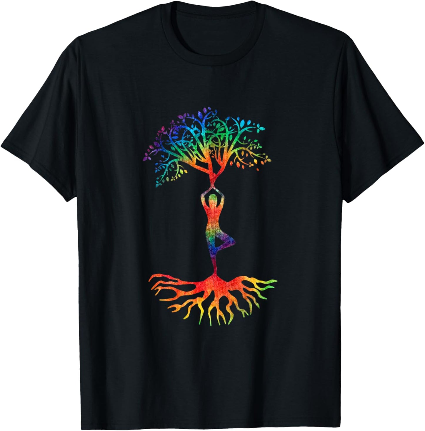 Tie Dye Gaia Mother Earth Tie Dyed Connection Unity T Shirt T-Shirt - T-Shirt | Black