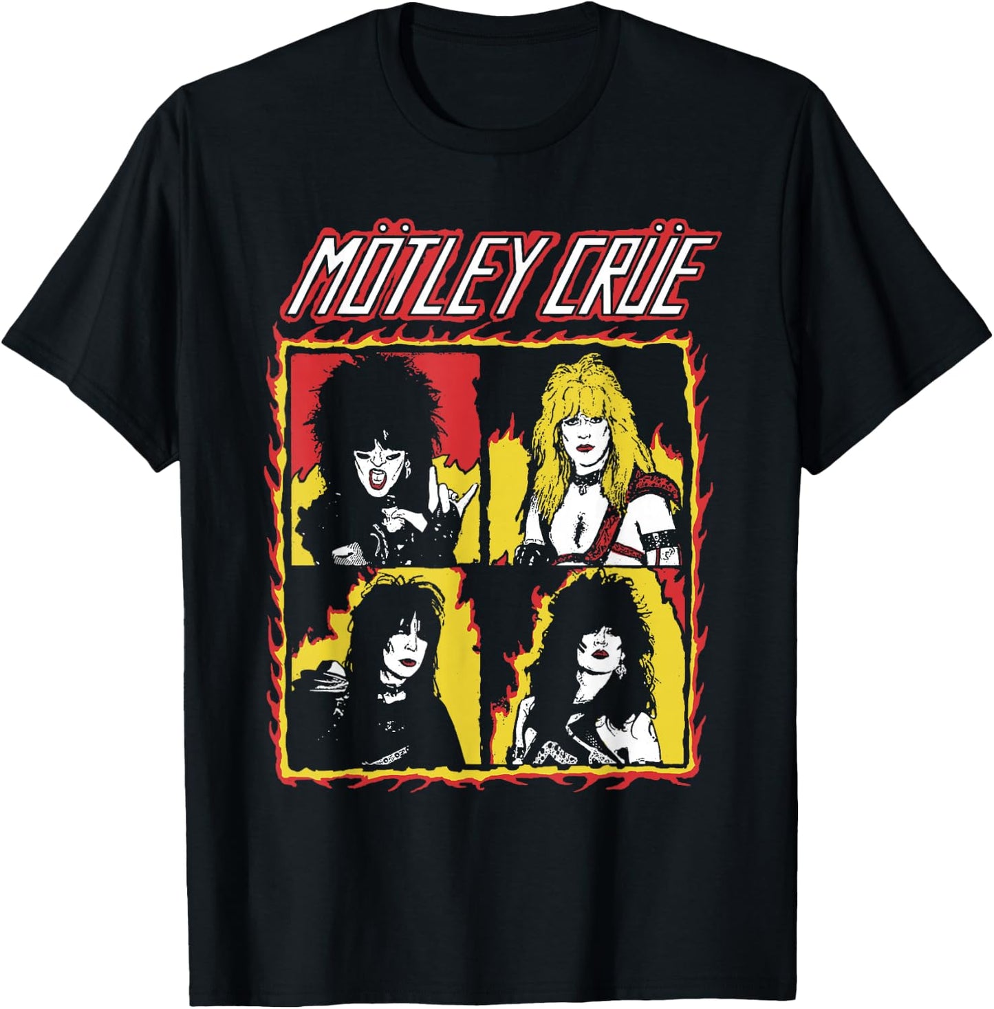 Mötley Crüe Shout At The Devil (Flames) T-Shirt - T-Shirt | Black