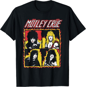 Mötley Crüe Shout At The Devil (Flames) T-Shirt - T-Shirt | Black