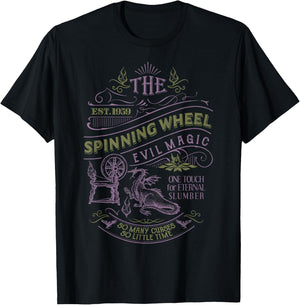 Disney Sleeping Beauty The Spinning Wheel Poster T-Shirt - T-Shirt | Black