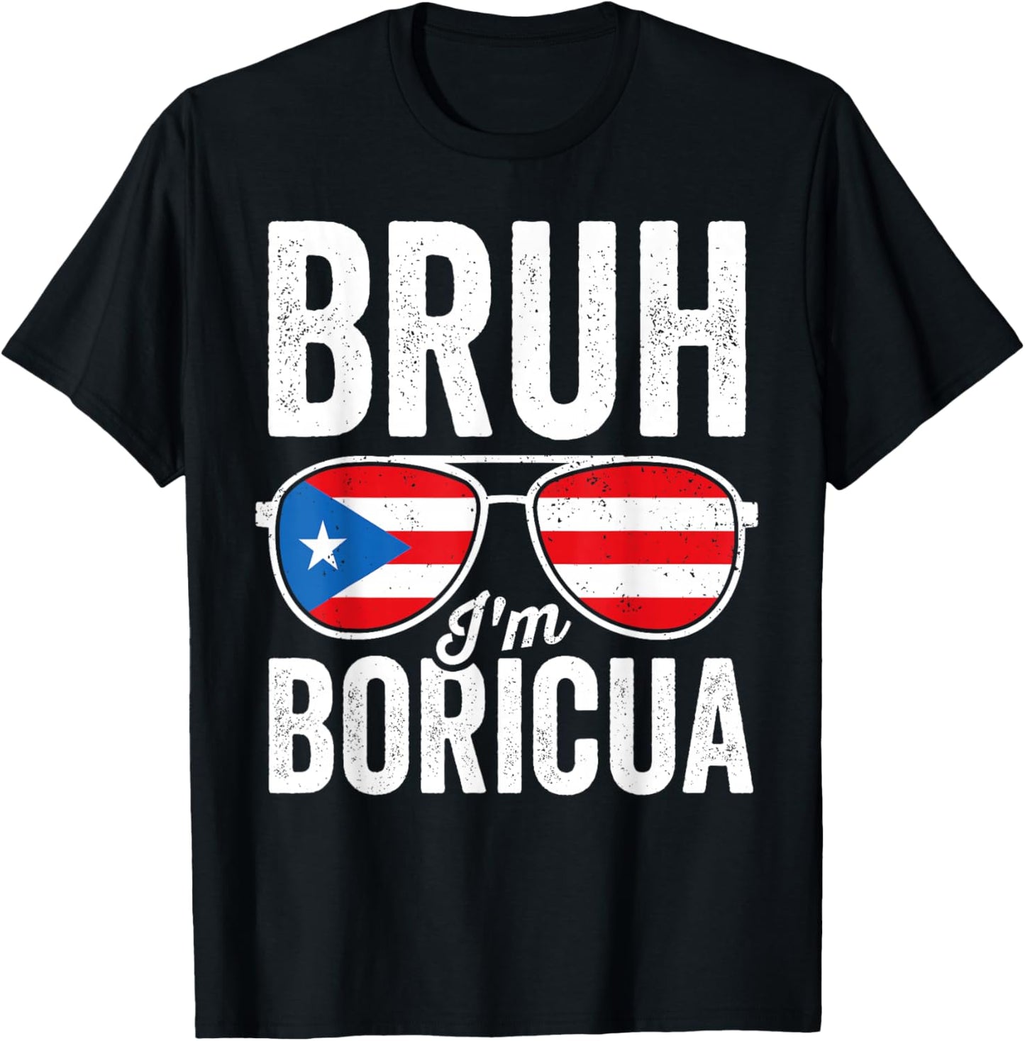 Bruh I'm Boricua Puerto Rico Flag Funny Boricua Kids Boys T-Shirt - T-Shirt | Black