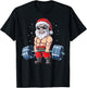 Santa Weightlifting Christmas Fitness Gym Deadlift Xmas Men T-Shirt - T-Shirt | Black