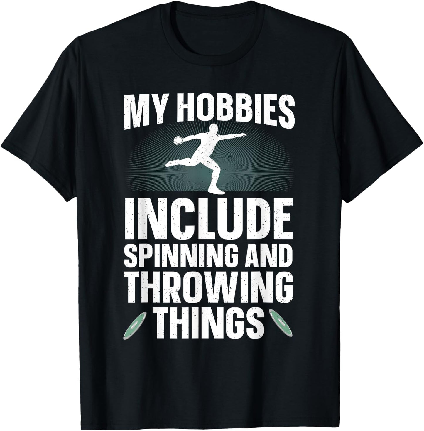 Discus Throwing Art Women Athletics Discus Thrower T-Shirt - T-Shirt | Black