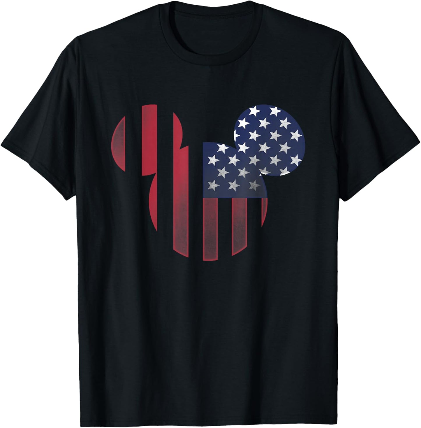 Disney Mickey Mouse Americana Ears Shape T-Shirt - T-Shirt | Black