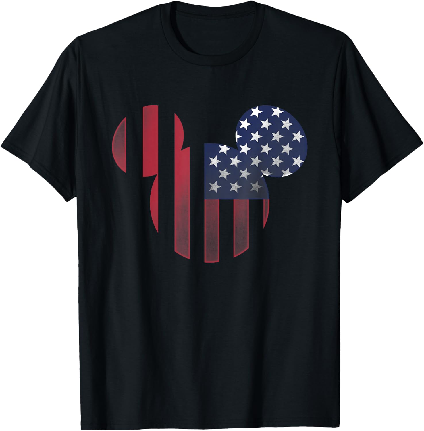 Disney Mickey Mouse Americana Ears Shape T-Shirt - T-Shirt | Black