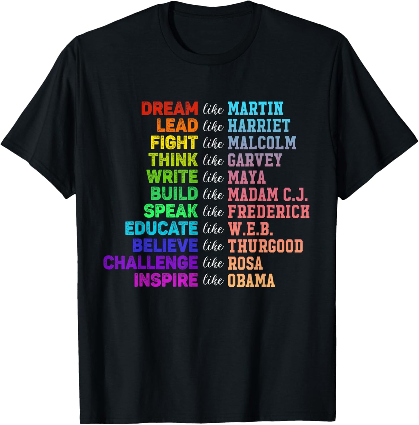 Juneteenth Dream Like Leaders African Afro Black Men Women T-Shirt - T-Shirt | Black