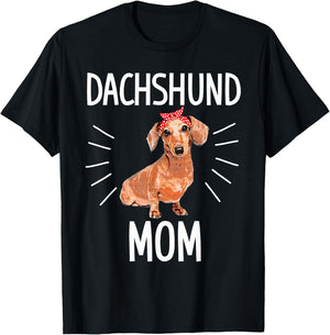 Dachshund mom cute Dotson doxie wiener dog owner lover gift T-Shirt - T-Shirt | Black