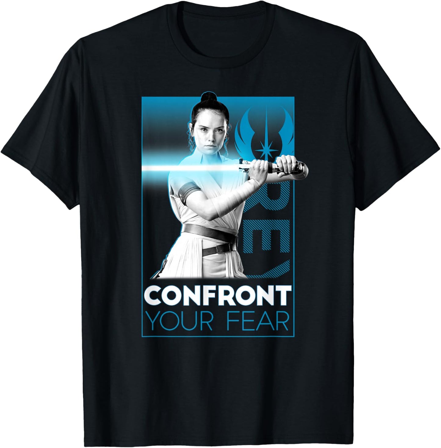 Star Wars: The Rise Of Skywalker Rey Confront Your Fears T-Shirt - T-Shirt | Black