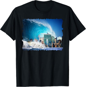 Tsunami Apocalypse New York Cool Gift T-Shirt - T-Shirt | Black