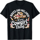 African American Western Country Texas Cowgirl Boots Melanin T-Shirt - T-Shirt | Black