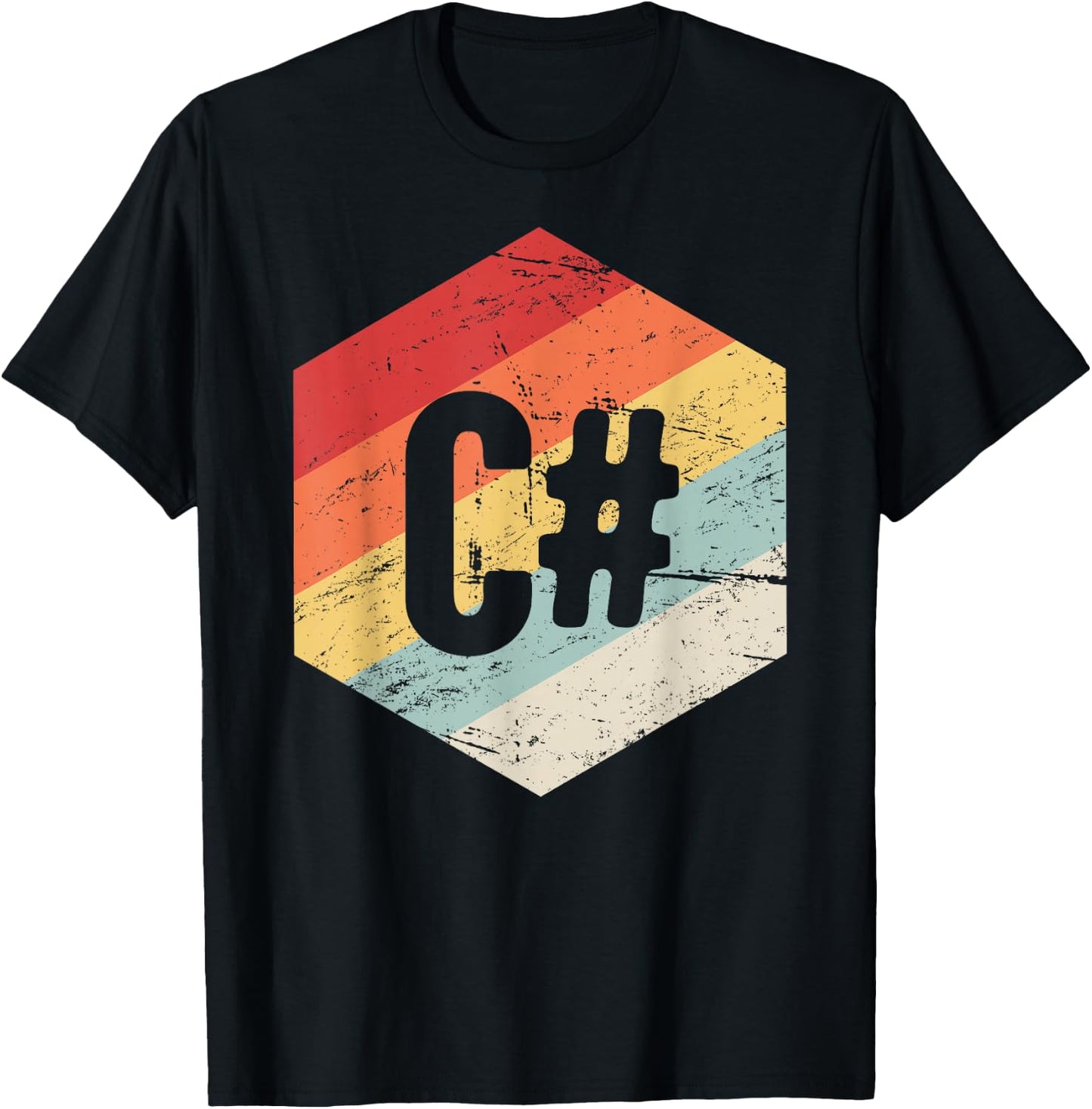 Retro C# T-Shirt - T-Shirt | Black