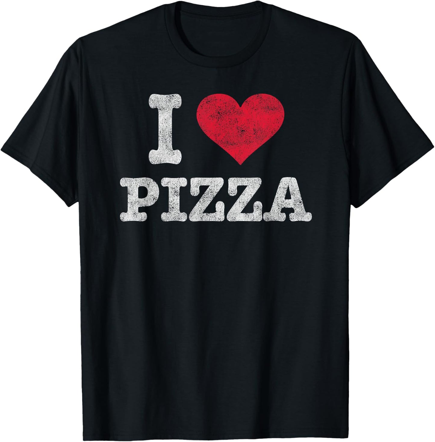 Vintage I Love Pizza Trendy Gift T-Shirt - T-Shirt | Black