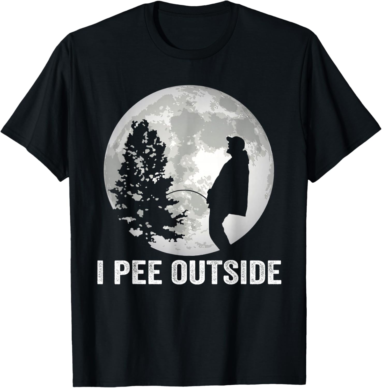 I Pee Outside Funny Camping I Love Peeing Outside T-Shirt - T-Shirt | Black