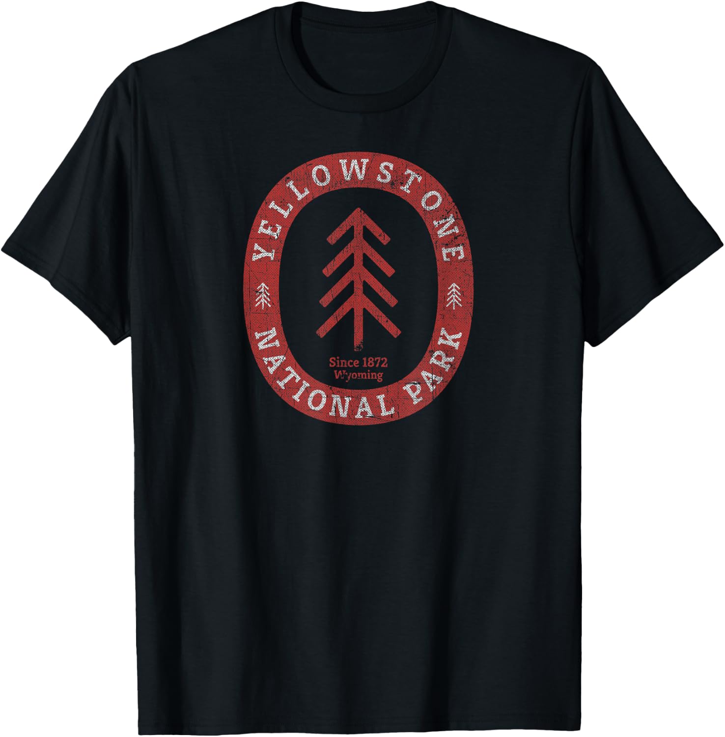 Yellowstone National Park - Distressed and Vintage T-Shirt - T-Shirt | Black
