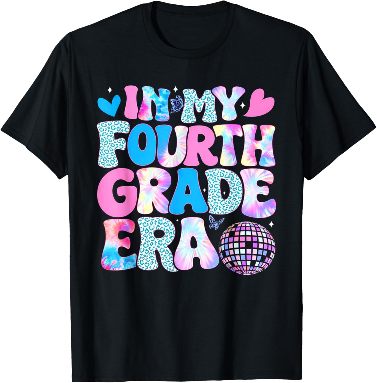 in My Fourth Grade Era 4th Grade Teacher Student Boy Girl T-Shirt - T-Shirt | Black