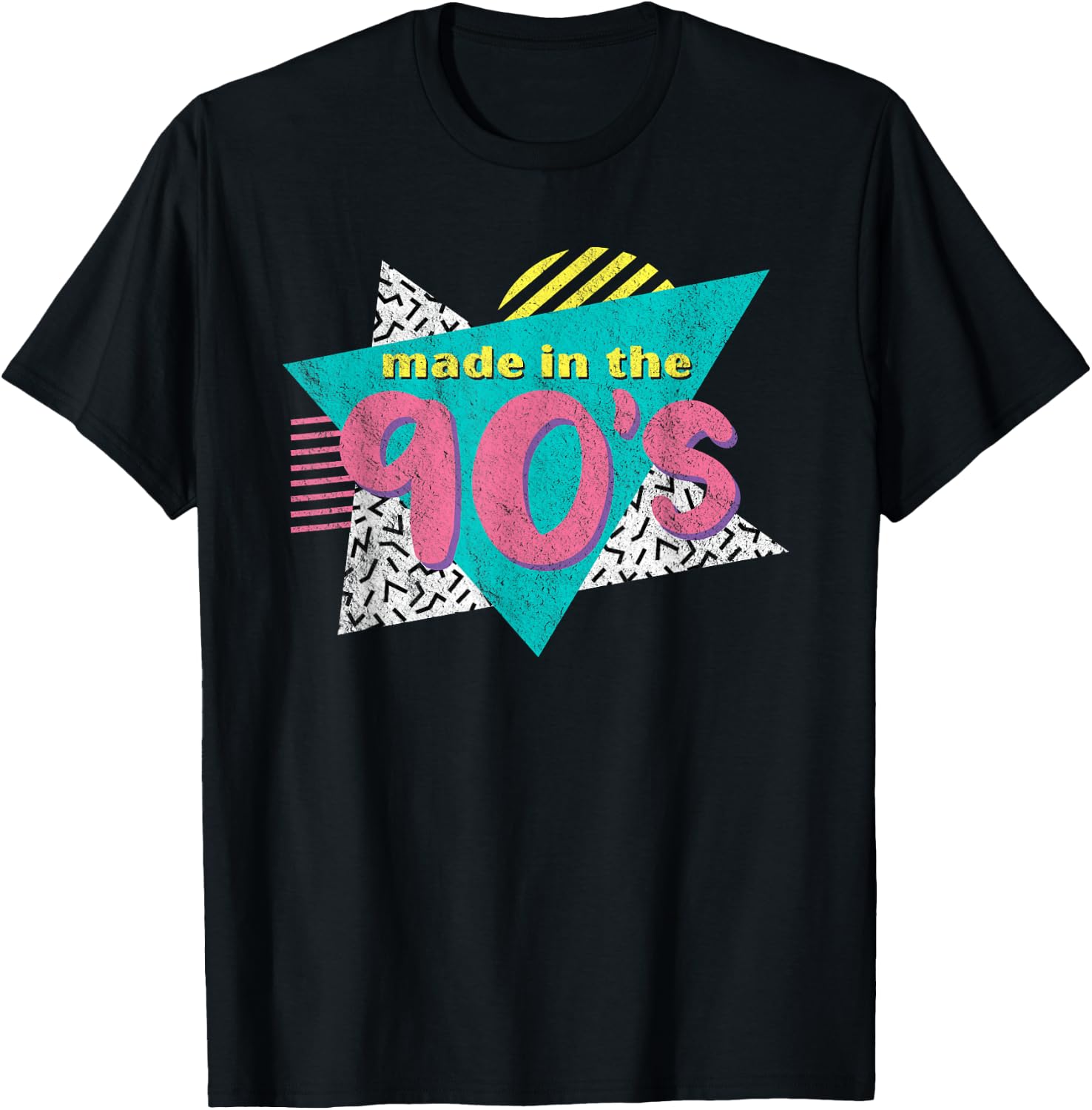 Made in The 90's Retro Vintage 1990's Birthday Gift T-Shirt - T-Shirt | Black