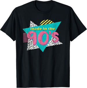 Made in The 90's Retro Vintage 1990's Birthday Gift T-Shirt - T-Shirt | Black