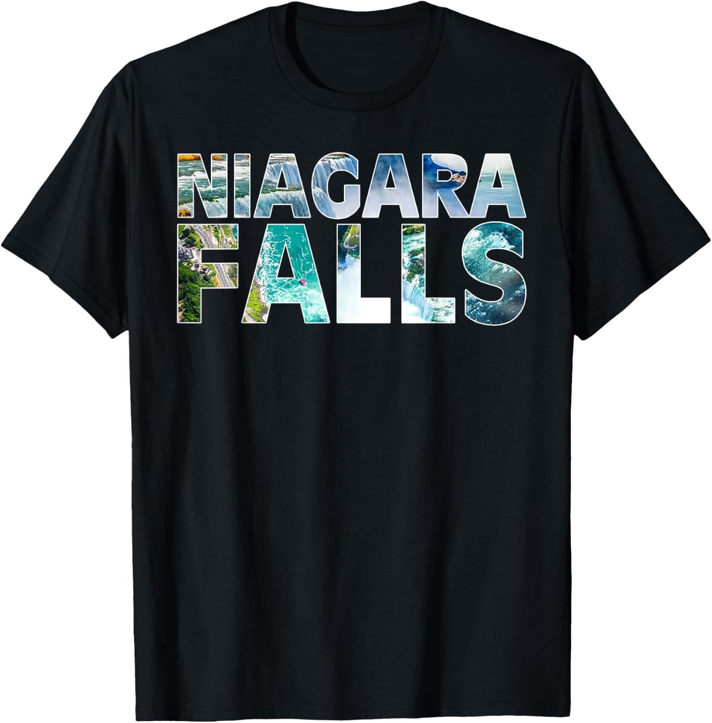 Niagara Falls Waterfall Souvenir Gift Men,Women New York T-Shirt - T-Shirt | Black