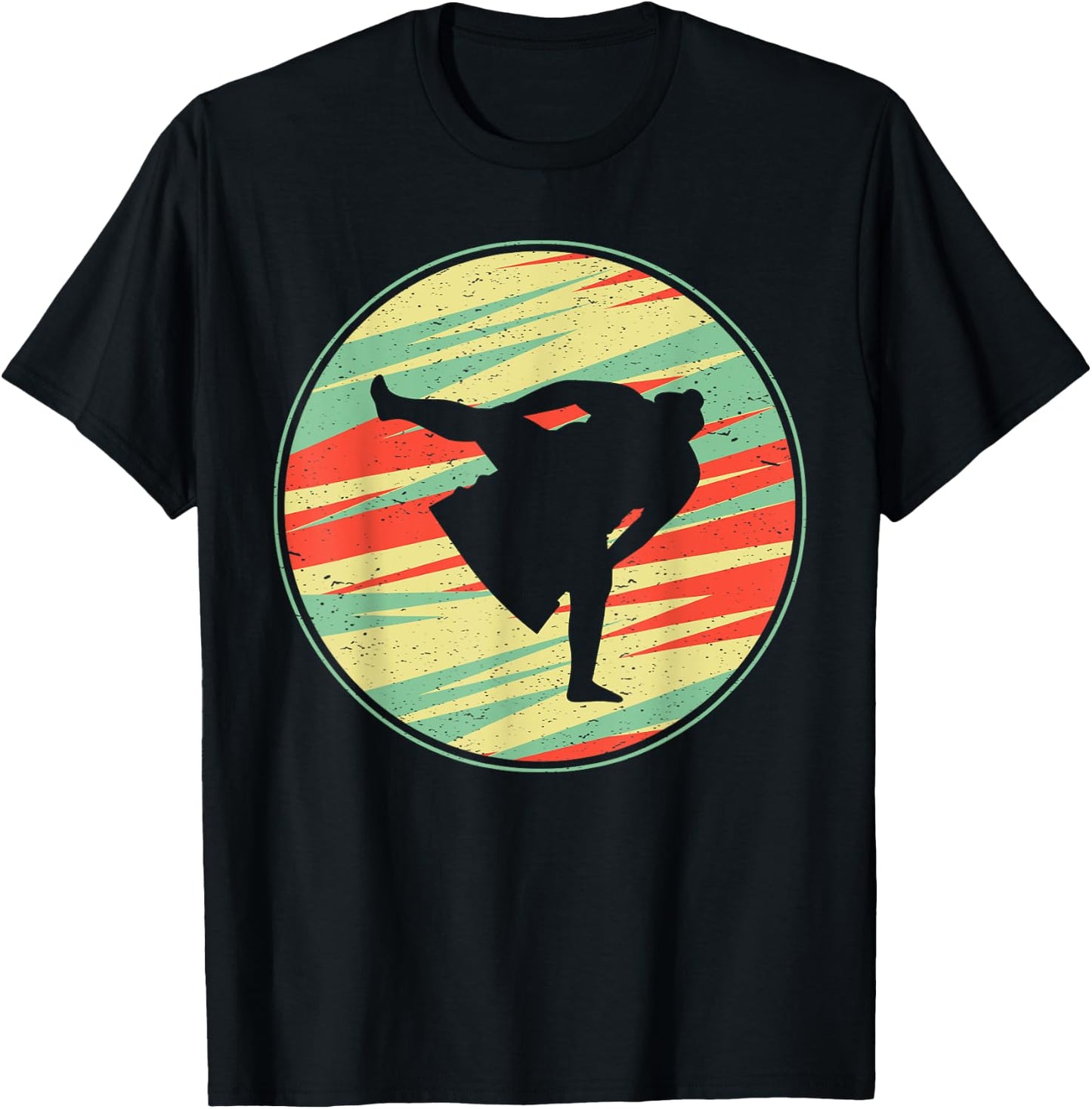Sumo Shirt Retro Vintage 70s Silhouette Gift T-Shirt - T-Shirt | Black