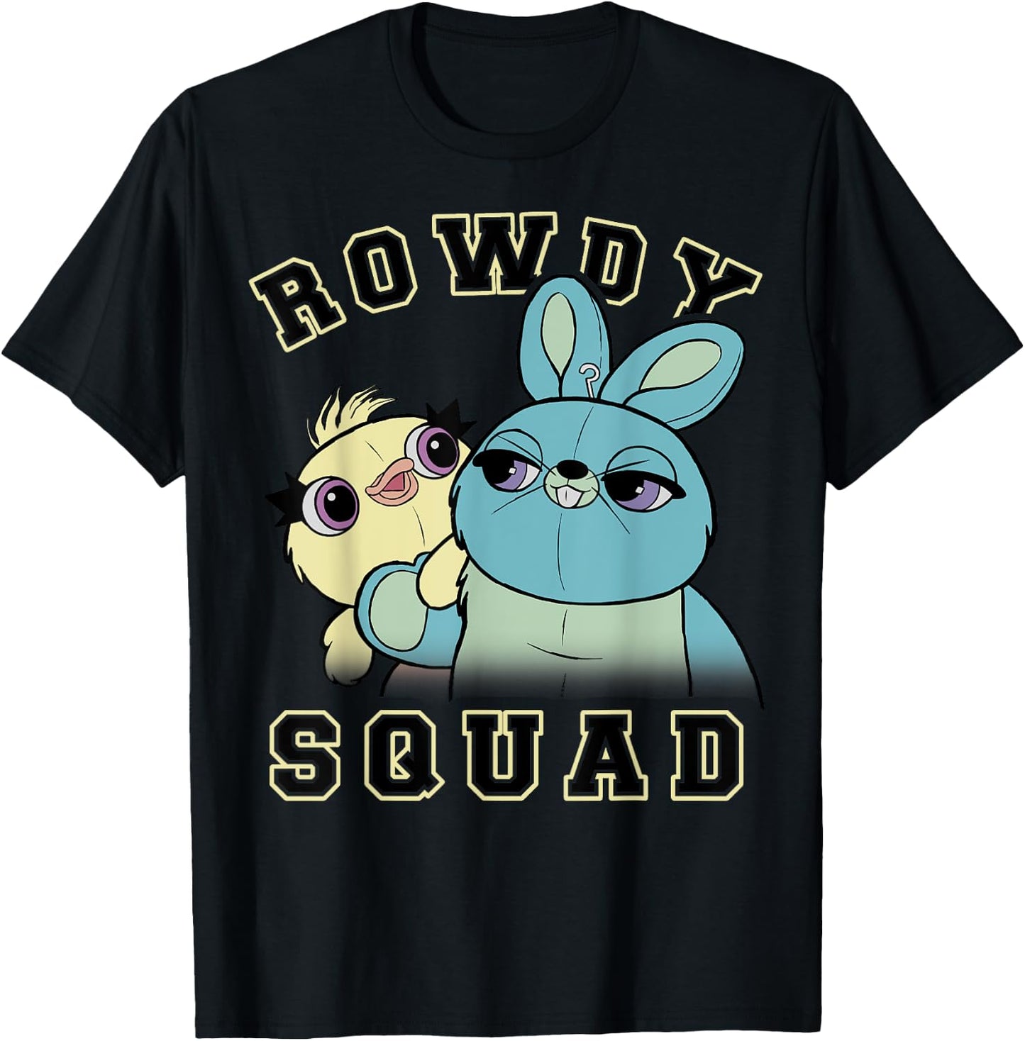 Disney Pixar Toy Story 4 Ducky & Bunny Rowdy Squad Friends T-Shirt - T-Shirt | Black