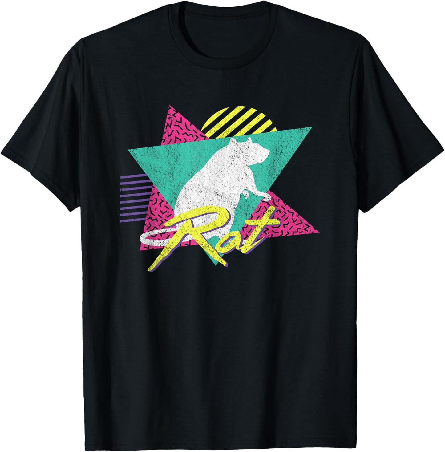 Vintage Retro 80s Or 90s Cool Rat T-Shirt - T-Shirt | Black