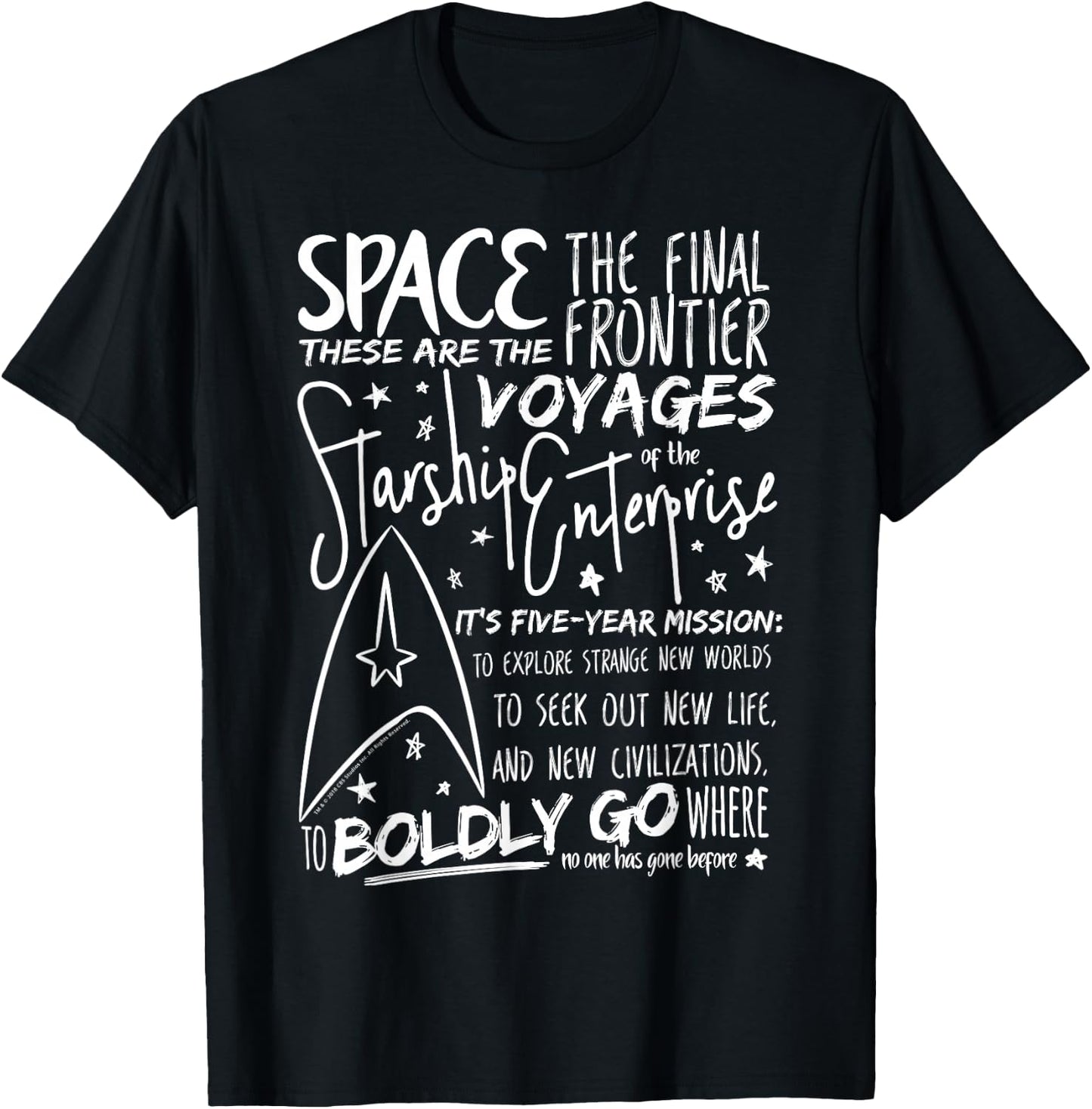 Star Trek Original Series Handwritten Speech Graphic T-Shirt - T-Shirt | Black