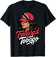 Women Trinidad and Tobago Flag Roots Girl Trinidadian T-Shirt - T-Shirt | Black
