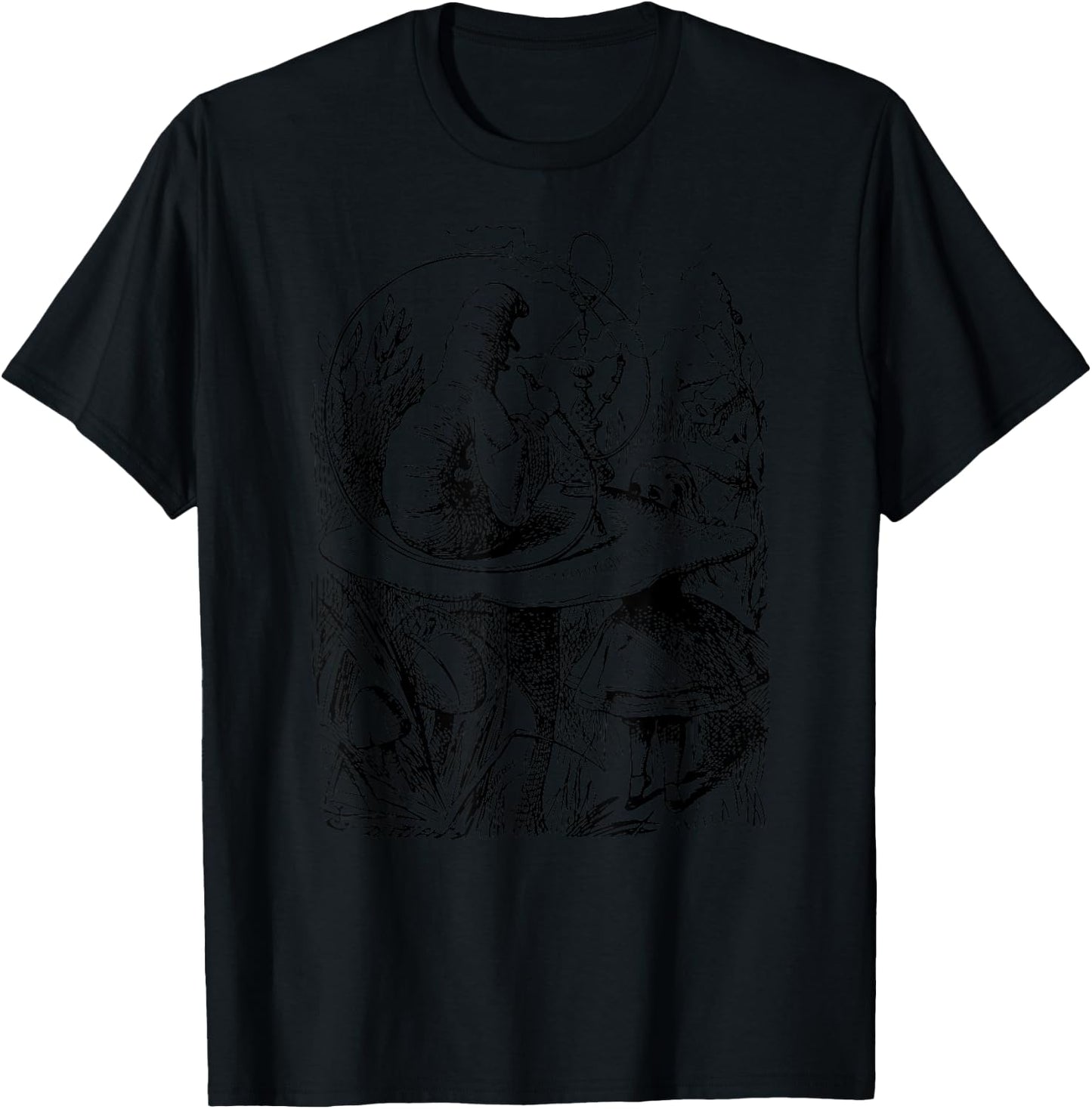 Big Texas Alice in Wonderland Smoking Caterpillar T-Shirt - T-Shirt | Black