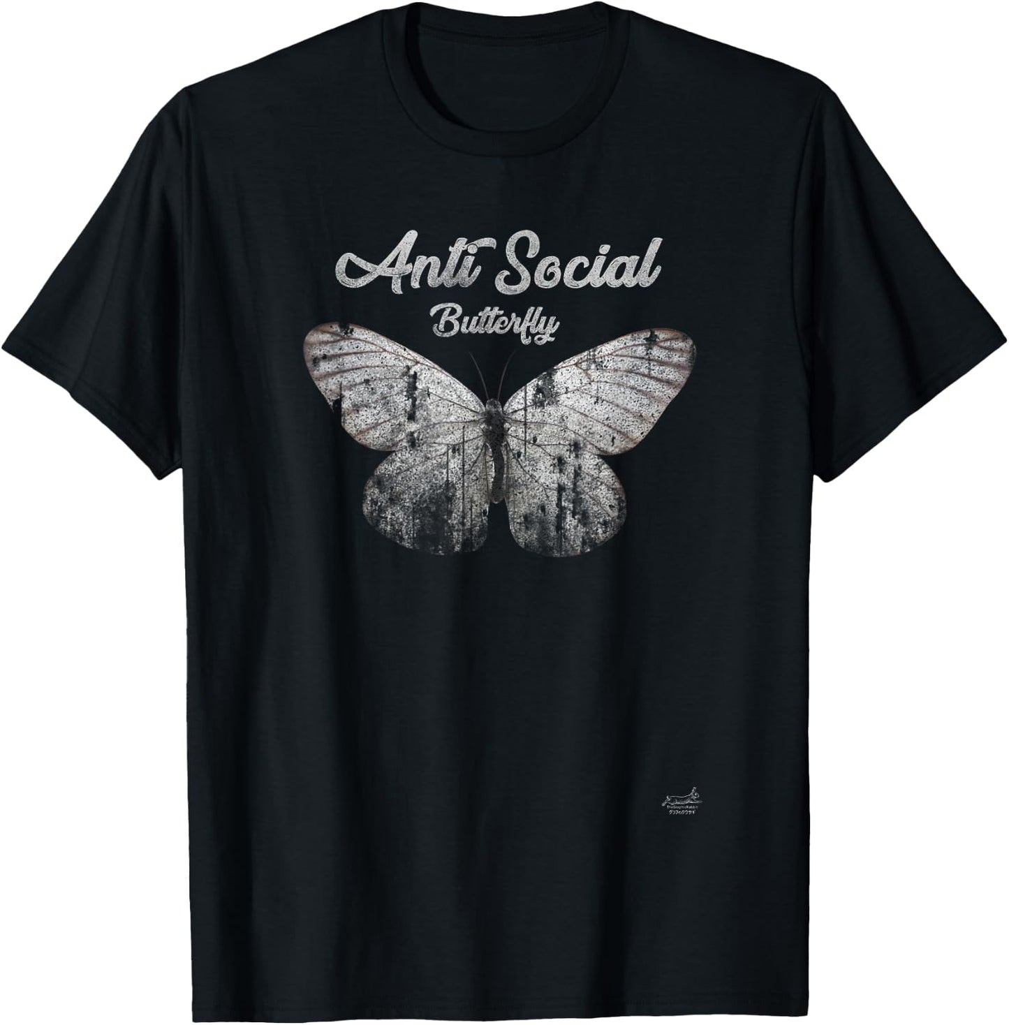 Anti Social Butterfly T-Shirt - T-Shirt | Black
