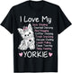 I Love My Yorkie - Cute Funny Habits Design T-Shirt - T-Shirt | Black