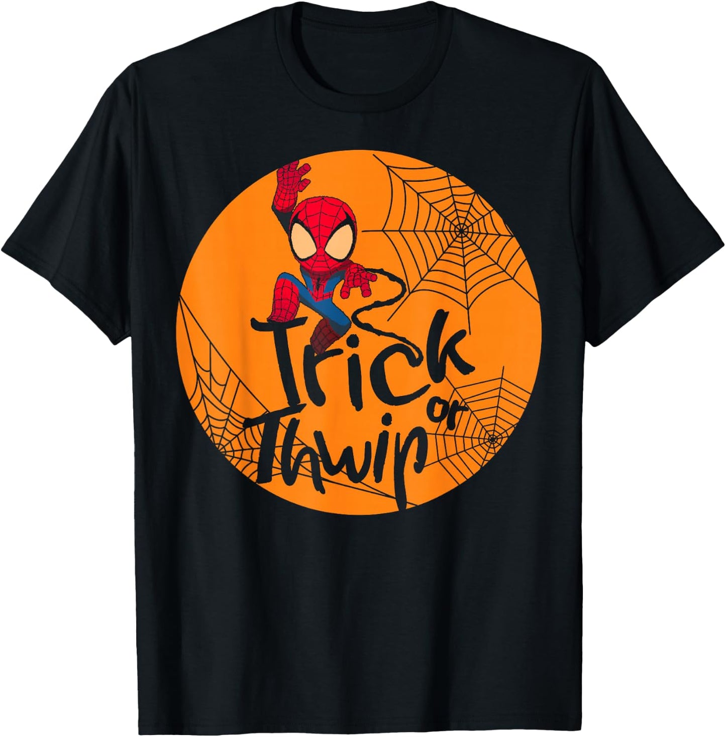 Marvel Spider-Man Trick Or Thwip Halloween T-Shirt - T-Shirt | Black