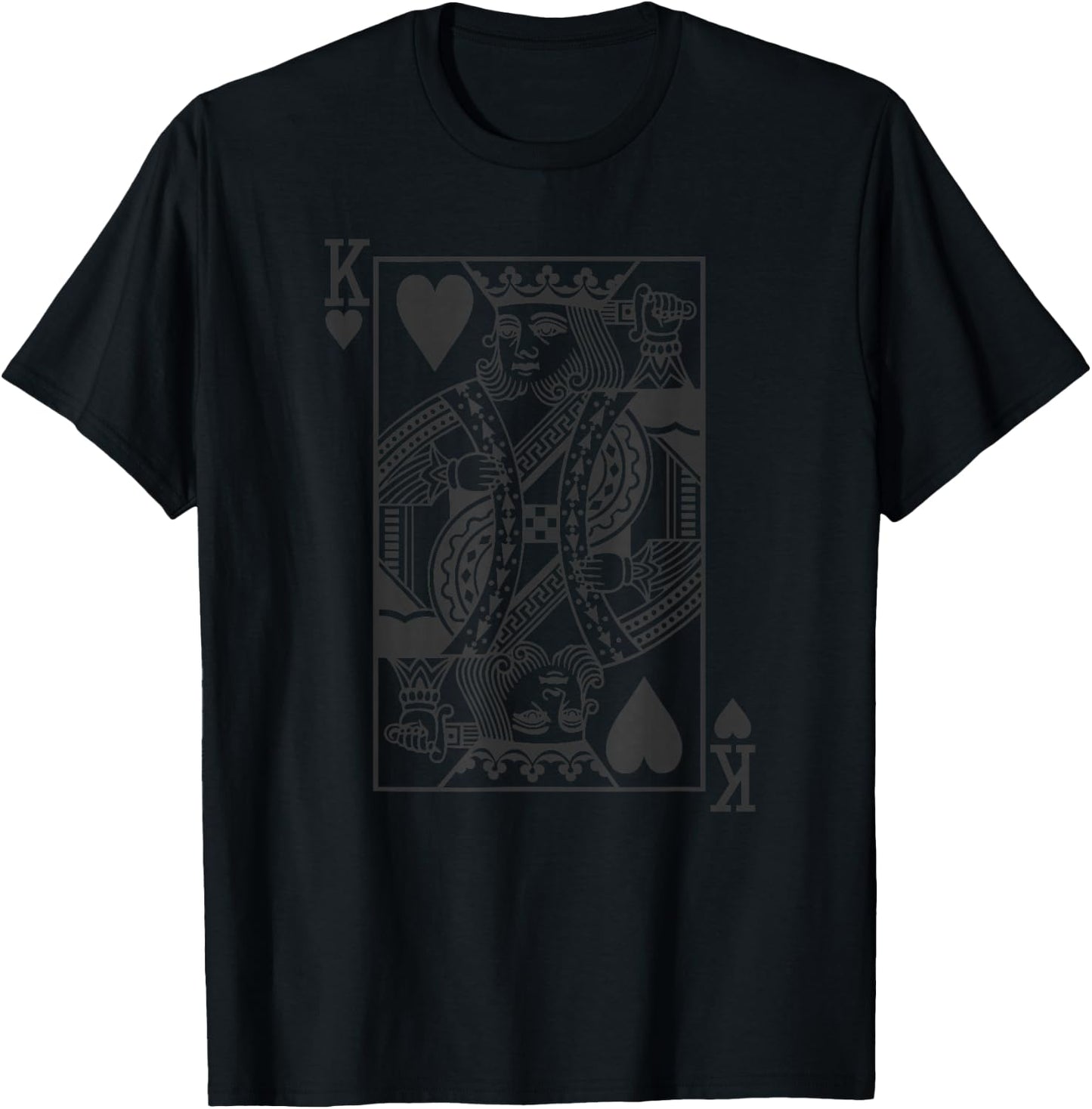 The Original King of Hearts Dark Design T-Shirt - T-Shirt | Black