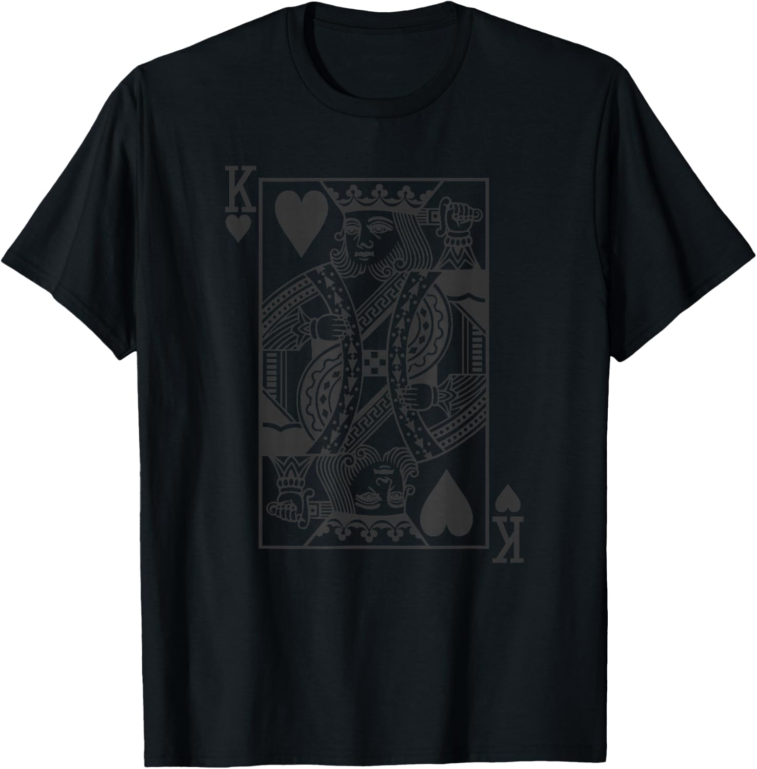 The Original King of Hearts Dark Design T-Shirt - T-Shirt | Black