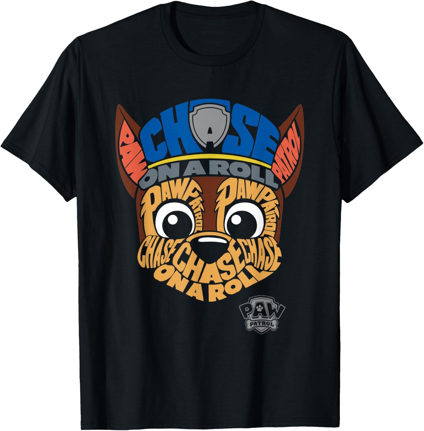 PAW Patrol Chase Face T-Shirt - T-Shirt | Black