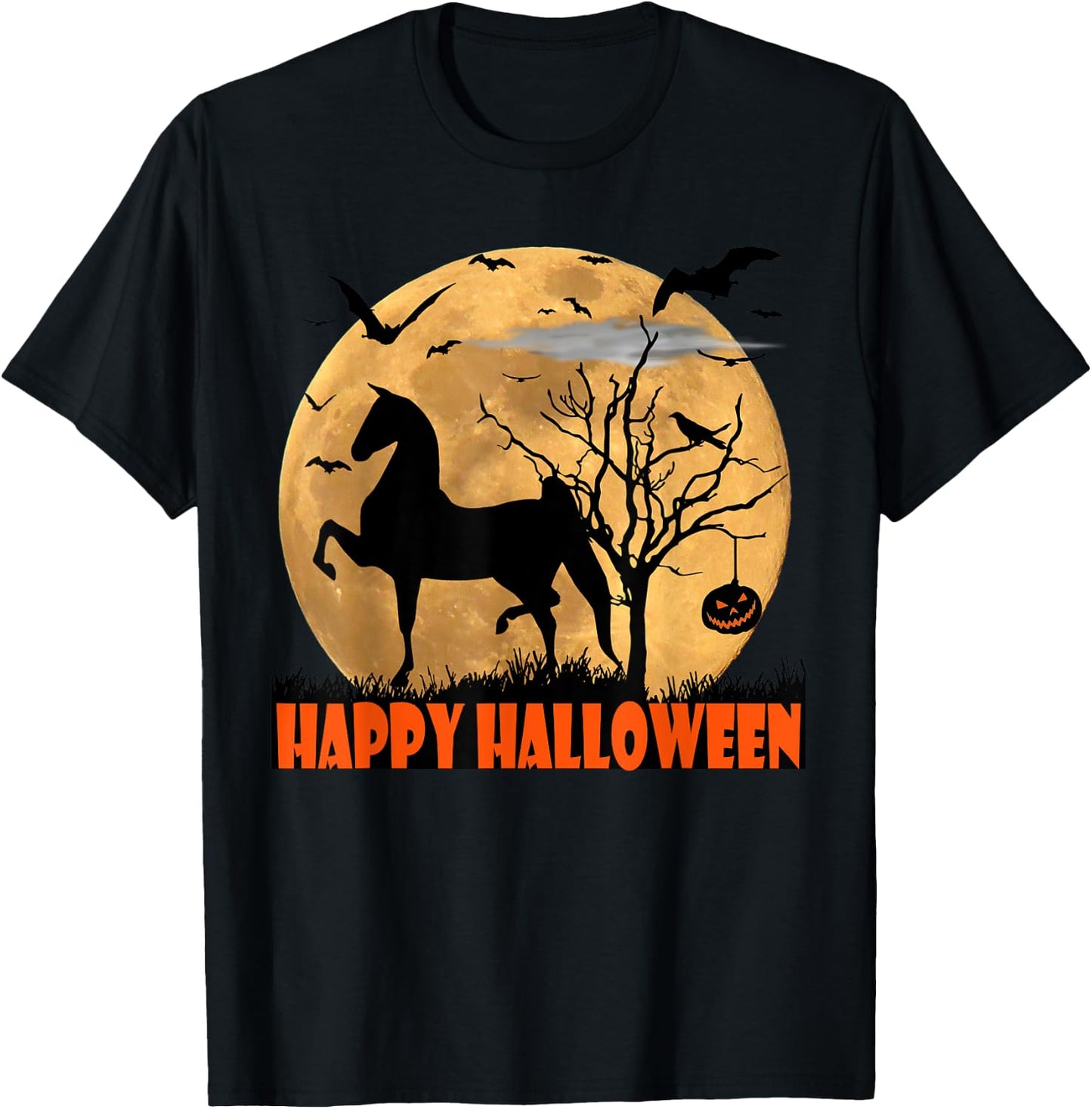 World Champion Saddlebred, Walk Trot Horse, Flying Bats T-Shirt - T-Shirt | Black