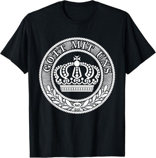 Prussian Belt Buckle Gott Mit Uns German Germany T-Shirt - T-Shirt | Black
