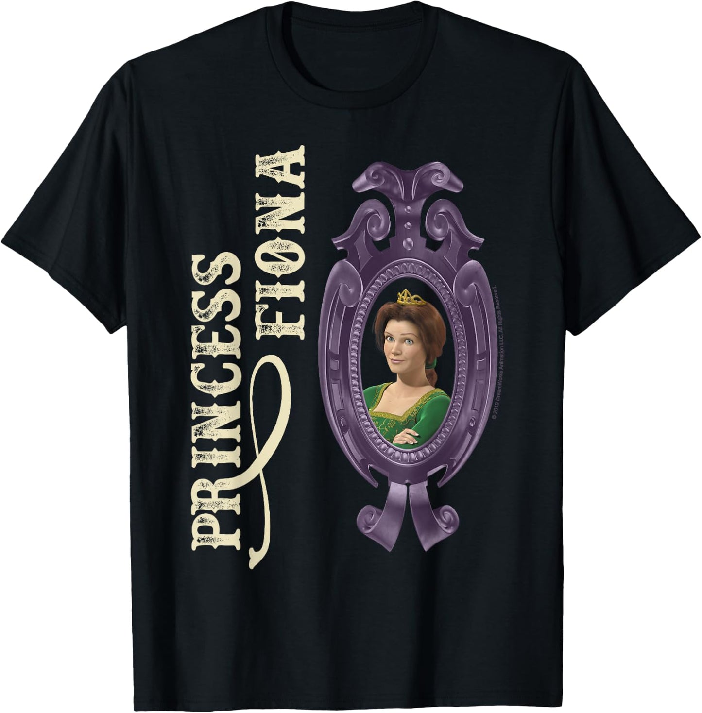Shrek Princess Fiona In Mirror Poster T-Shirt - T-Shirt | Black