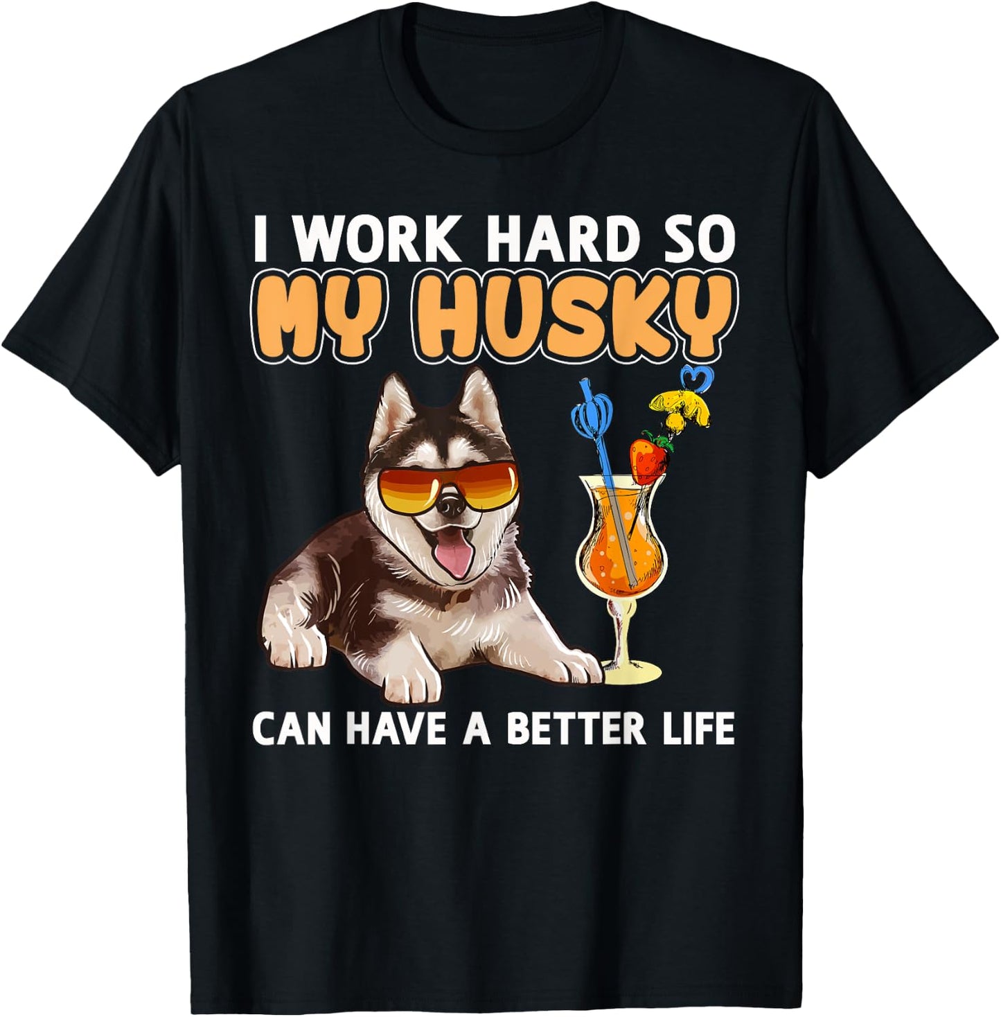Funny Husky Shirt Husky Lovers Gifts Shirt T-Shirt - T-Shirt | Black