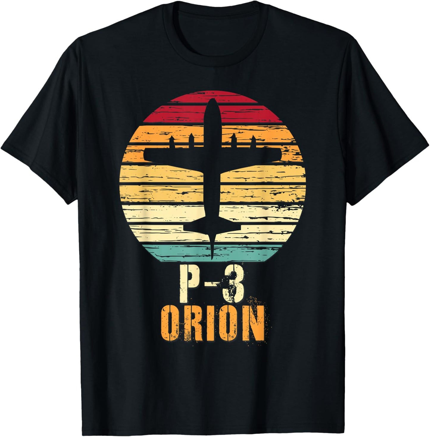 Vintage Lockheed P-3 Orion Aviation Shirt T-Shirt - T-Shirt | Black