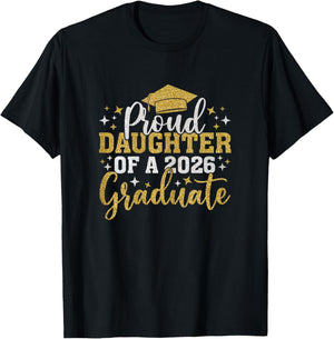 Daughter Senior 2026 Proud Daughter of A 2026 Graduate T-Shirt - T-Shirt | Black