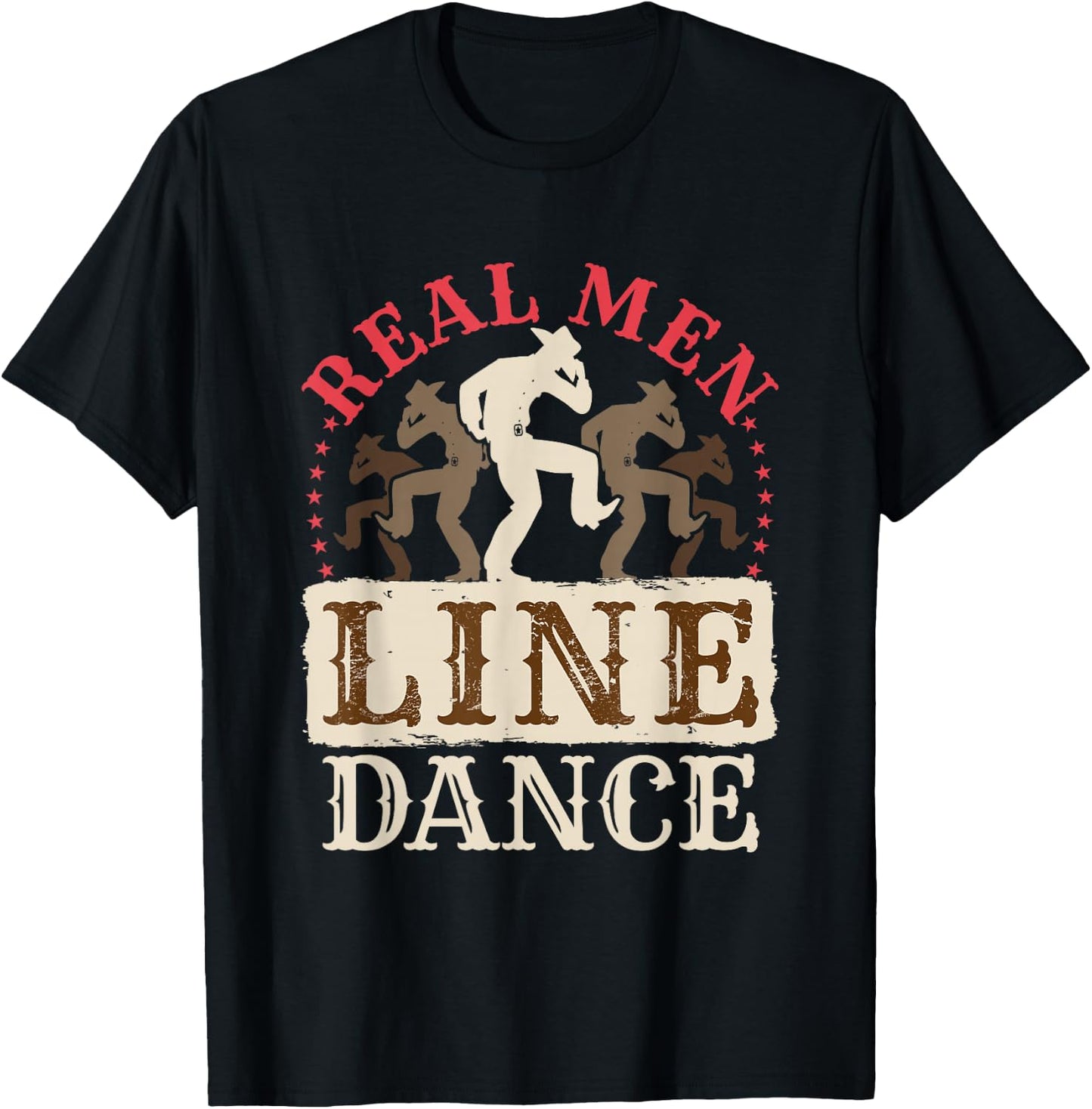 Real Men Line Dance T-Shirt - T-Shirt | Black