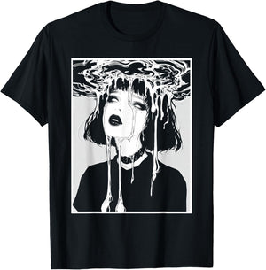 Ghoul Girl | Trippy Horror Creepy Goth Grunge Edgy Harajuku T-Shirt - T-Shirt | Black