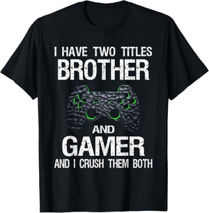 Funny Gamer Quote Video Games Gaming Boys Brother Teen Small T-Shirt - T-Shirt | Black