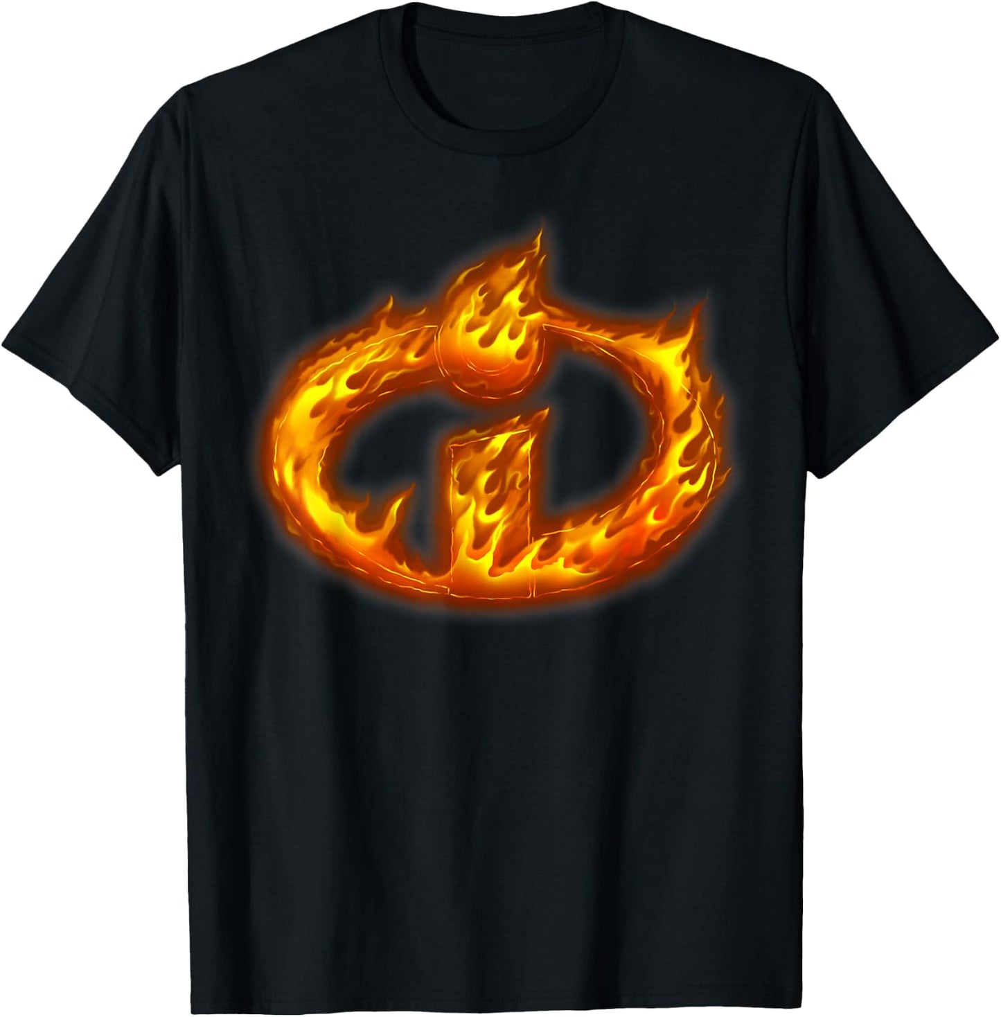 Disney Pixar Incredibles Flaming Hot Logo Graphic T-Shirt - T-Shirt | Black