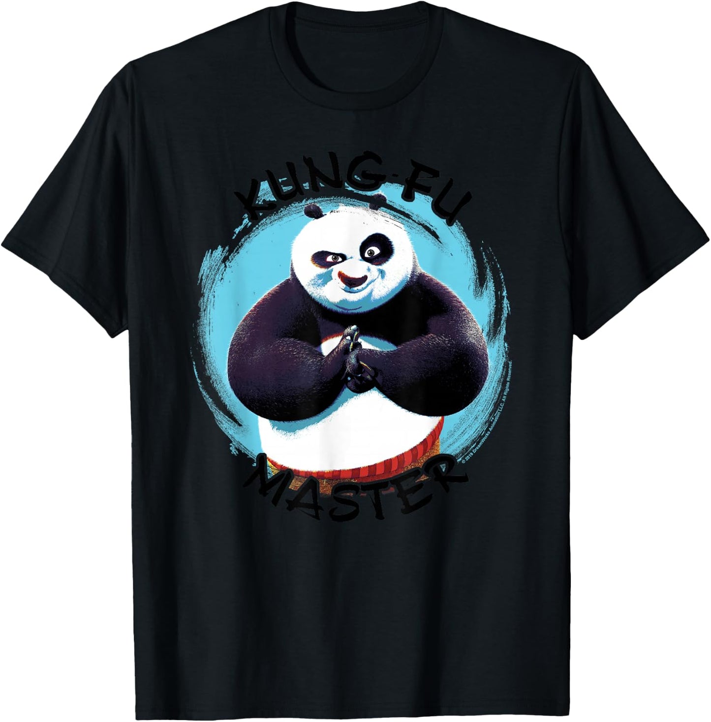 Kung Fu Panda Po Kung Fu Master Paint Smear Portrait T-Shirt - T-Shirt | Black