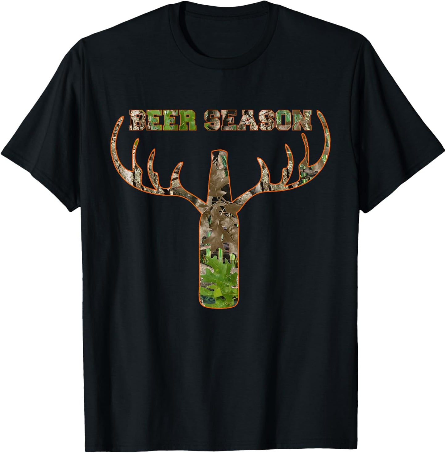 Deer Hunting Beer Season Whitetail Buck T-Shirt - T-Shirt | Black