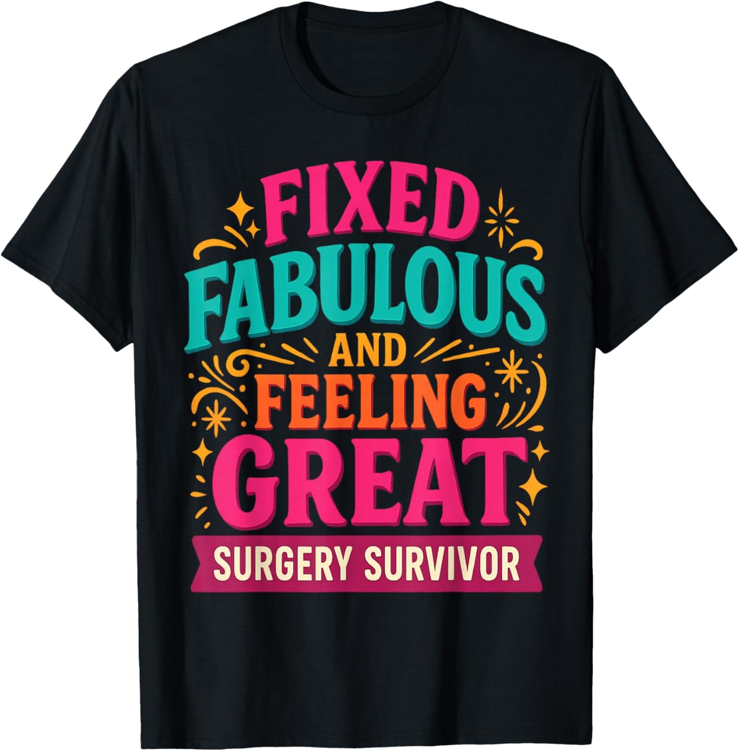 Funny After Surgery Get Well Survivor Gifts Women Teen Girls T-Shirt - T-Shirt | Black